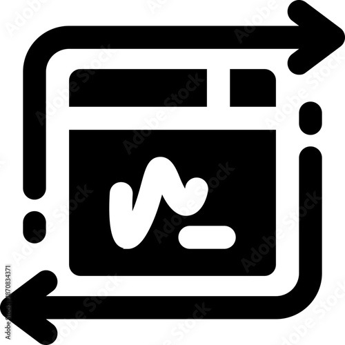 renewal glyph icon. Strong and solid vector icon for websites, mobile interfaces, presentations, and visual branding. High quality and easy to edit.