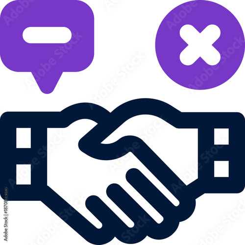 say no duotone icon. Sleek and modern vector icon for websites, mobile apps, marketing materials, and corporate design. Fully scalable and ready to use.