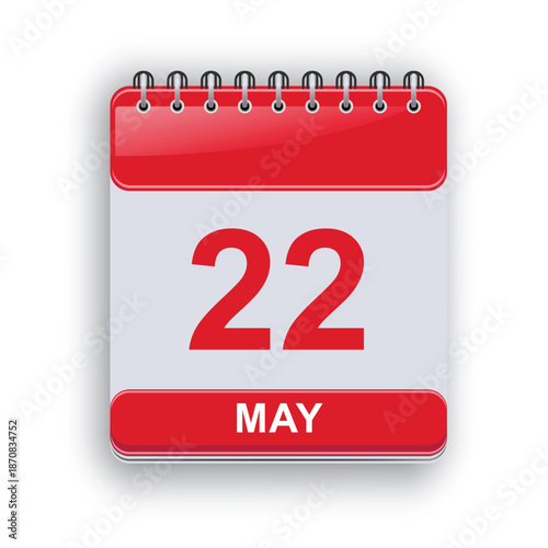 May 22 Daily Calendar Page Professional Layout