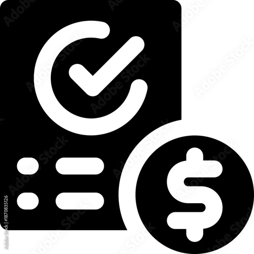 contract glyph icon. Strong and solid vector icon for websites, mobile interfaces, presentations, and visual branding. High quality and easy to edit.