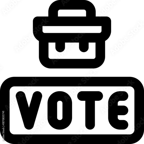 voting line icon. Clean and minimalist vector icon for websites, mobile apps, presentations, and logos. Fully scalable and customizable for any project.