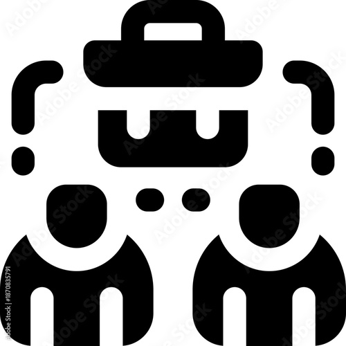 Tableau sur toile meeting glyph icon