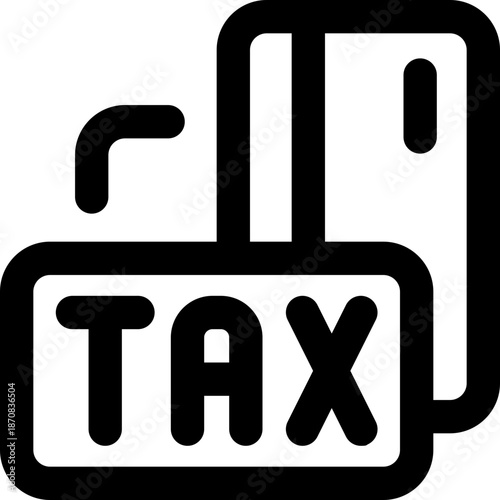 tax line icon. Clean and minimalist vector icon for websites, mobile apps, presentations, and logos. Fully scalable and customizable for any project.