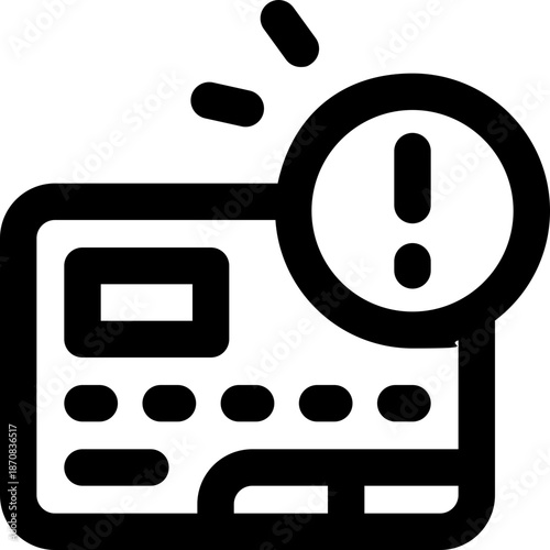 late payment line icon. Clean and minimalist vector icon for websites, mobile apps, presentations, and logos. Fully scalable and customizable for any project.