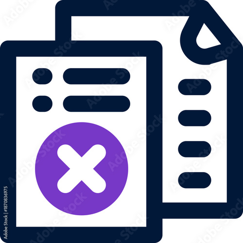 denied duotone icon. Sleek and modern vector icon for websites, mobile apps, marketing materials, and corporate design. Fully scalable and ready to use.