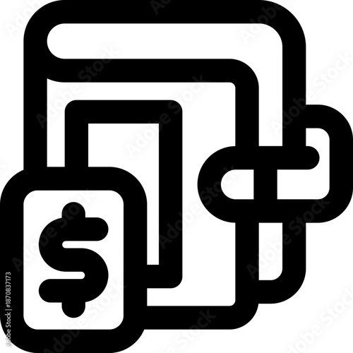 pay line icon. Clean and minimalist vector icon for websites, mobile apps, presentations, and logos. Fully scalable and customizable for any project.