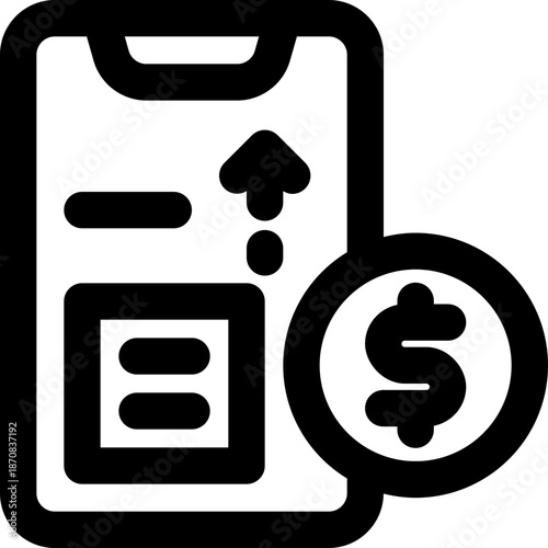 top up line icon. Clean and minimalist vector icon for websites, mobile apps, presentations, and logos. Fully scalable and customizable for any project.