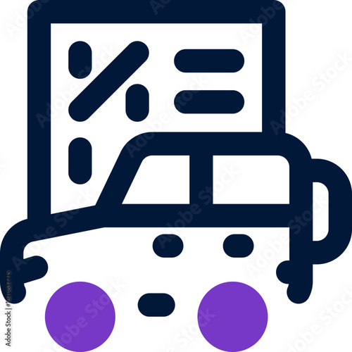 car loan duotone icon. Sleek and modern vector icon for websites, mobile apps, marketing materials, and corporate design. Fully scalable and ready to use.