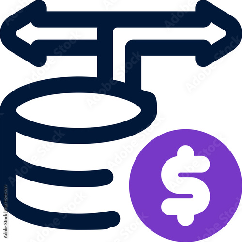 financial guide duotone icon. Sleek and modern vector icon for websites, mobile apps, marketing materials, and corporate design. Fully scalable and ready to use.