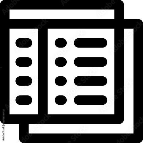 task list line icon. Clean and minimalist vector icon for websites, mobile apps, presentations, and logos. Fully scalable and customizable for any project.