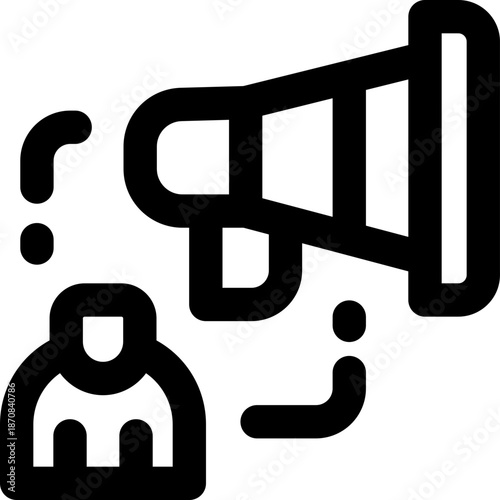 announcement line icon. Clean and minimalist vector icon for websites, mobile apps, presentations, and logos. Fully scalable and customizable for any project.