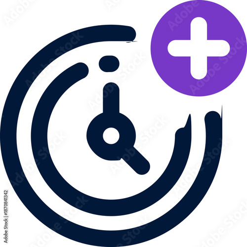 overtime duotone icon. Sleek and modern vector icon for websites, mobile apps, marketing materials, and corporate design. Fully scalable and ready to use.