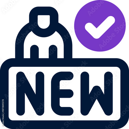 new employee duotone icon. Sleek and modern vector icon for websites, mobile apps, marketing materials, and corporate design. Fully scalable and ready to use.