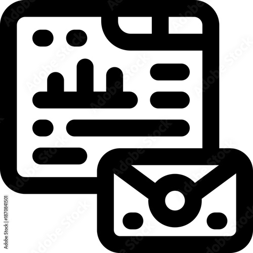 email line icon. Clean and minimalist vector icon for websites, mobile apps, presentations, and logos. Fully scalable and customizable for any project.