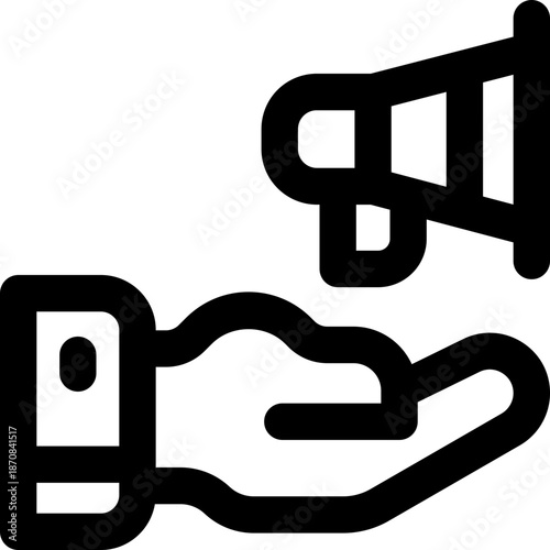 marketing line icon. Clean and minimalist vector icon for websites, mobile apps, presentations, and logos. Fully scalable and customizable for any project.