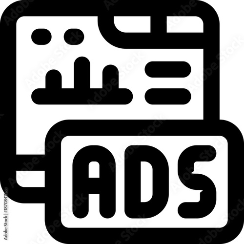 advertising line icon. Clean and minimalist vector icon for websites, mobile apps, presentations, and logos. Fully scalable and customizable for any project.