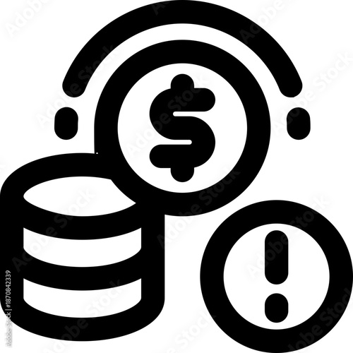 crisis line icon. Clean and minimalist vector icon for websites, mobile apps, presentations, and logos. Fully scalable and customizable for any project.