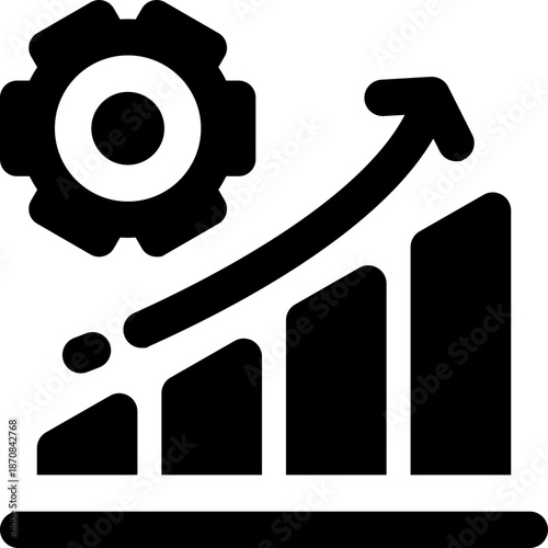 inflation management glyph icon. Strong and solid vector icon for websites, mobile interfaces, presentations, and visual branding. High quality and easy to edit.