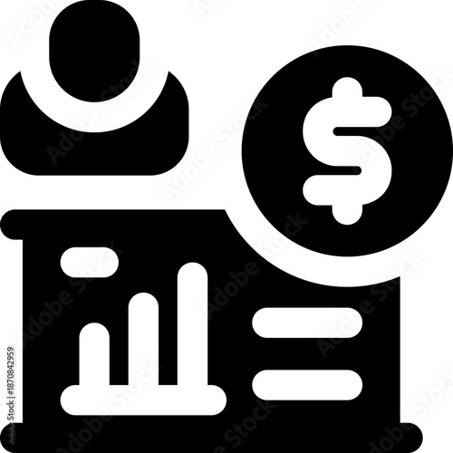 demand glyph icon. Strong and solid vector icon for websites, mobile interfaces, presentations, and visual branding. High quality and easy to edit.