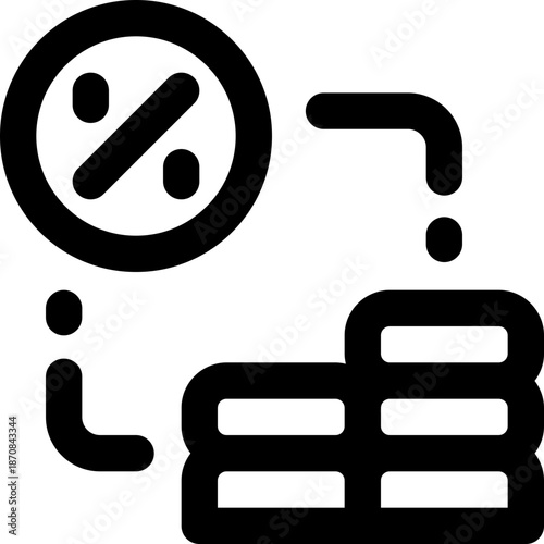 exchange line icon. Clean and minimalist vector icon for websites, mobile apps, presentations, and logos. Fully scalable and customizable for any project.