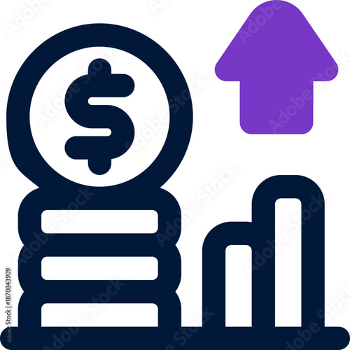 inflation duotone icon. Sleek and modern vector icon for websites, mobile apps, marketing materials, and corporate design. Fully scalable and ready to use.