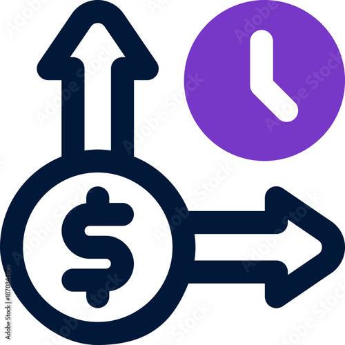 fluctuation duotone icon. Sleek and modern vector icon for websites, mobile apps, marketing materials, and corporate design. Fully scalable and ready to use.