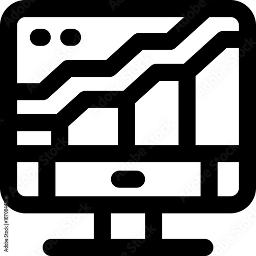 monitor line icon. Clean and minimalist vector icon for websites, mobile apps, presentations, and logos. Fully scalable and customizable for any project.