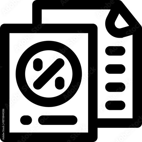 document line icon. Clean and minimalist vector icon for websites, mobile apps, presentations, and logos. Fully scalable and customizable for any project.