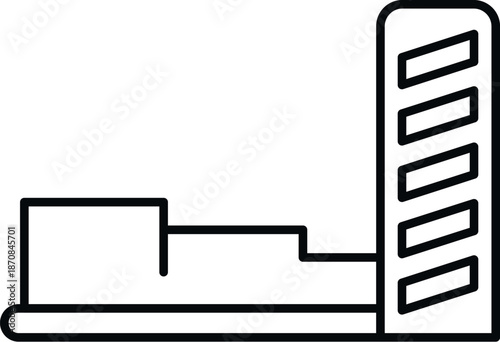 Outline icon representing a uv lamp or nail dryer used in beauty salons