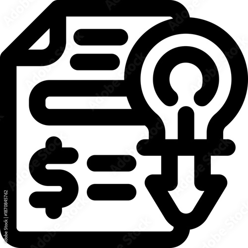 bottom line icon. Clean and minimalist vector icon for websites, mobile apps, presentations, and logos. Fully scalable and customizable for any project.