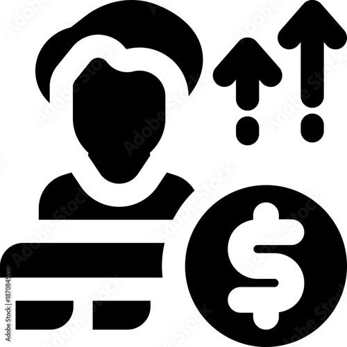 landlord glyph icon. Strong and solid vector icon for websites, mobile interfaces, presentations, and visual branding. High quality and easy to edit.