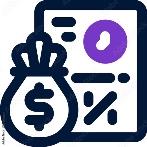 lending duotone icon. Sleek and modern vector icon for websites, mobile apps, marketing materials, and corporate design. Fully scalable and ready to use.