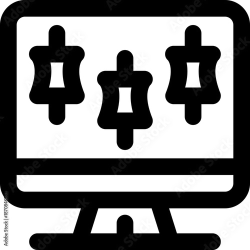 trading line icon. Clean and minimalist vector icon for websites, mobile apps, presentations, and logos. Fully scalable and customizable for any project.