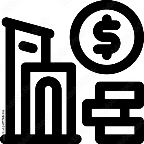 asset line icon. Clean and minimalist vector icon for websites, mobile apps, presentations, and logos. Fully scalable and customizable for any project.