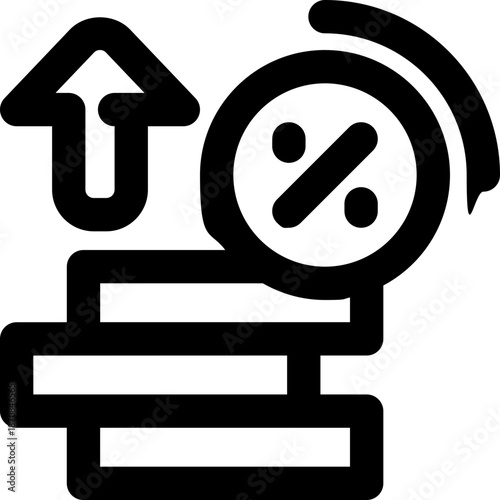 profit line icon. Clean and minimalist vector icon for websites, mobile apps, presentations, and logos. Fully scalable and customizable for any project.