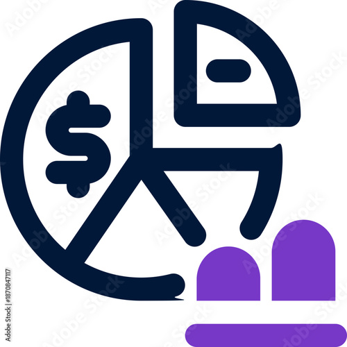 pie chart duotone icon. Sleek and modern vector icon for websites, mobile apps, marketing materials, and corporate design. Fully scalable and ready to use.