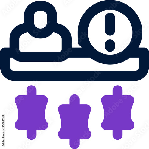 insider trading duotone icon. Sleek and modern vector icon for websites, mobile apps, marketing materials, and corporate design. Fully scalable and ready to use.