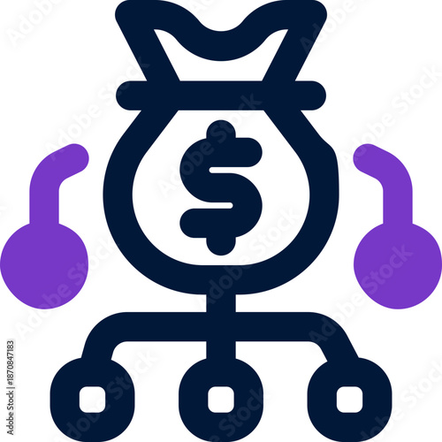 allocation duotone icon. Sleek and modern vector icon for websites, mobile apps, marketing materials, and corporate design. Fully scalable and ready to use.