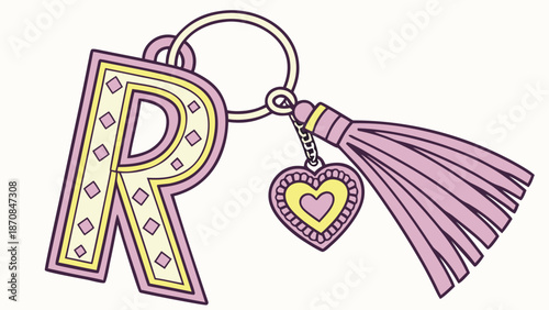 Customized Resin Keyring Illustration