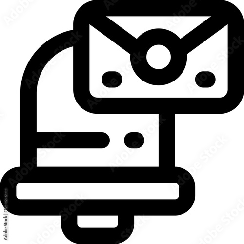 notification line icon. Clean and minimalist vector icon for websites, mobile apps, presentations, and logos. Fully scalable and customizable for any project.