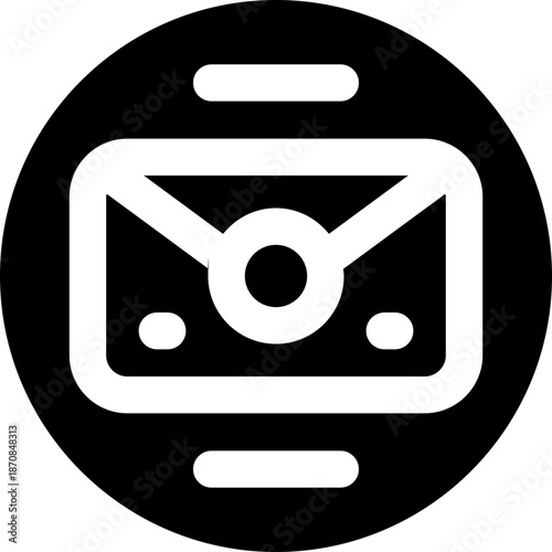 mail glyph icon. Strong and solid vector icon for websites, mobile interfaces, presentations, and visual branding. High quality and easy to edit.