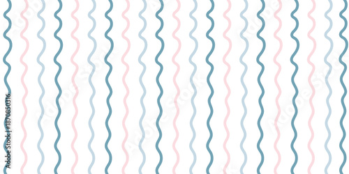 Baby wavy vertical line pattern in pastel mix