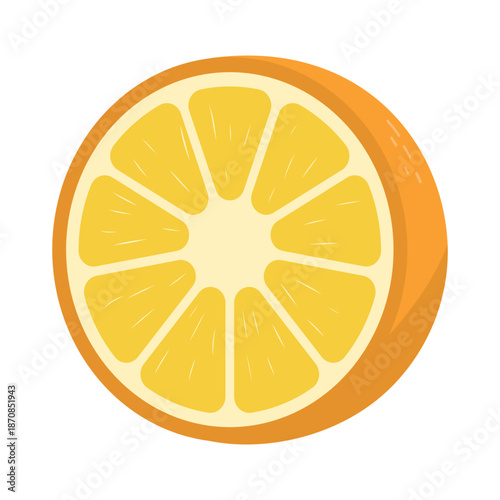 Illustration of a Sliced Orange