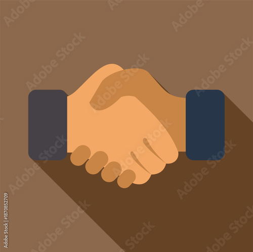 Canvastavla Hands shaking symbolizing a successful business deal, collaboration, or teamwork