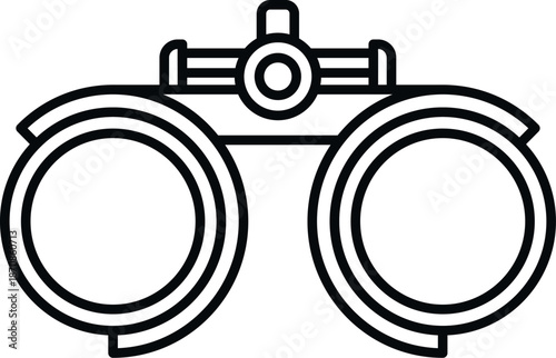 Trial frame illustration representing eye exams and ophthalmology