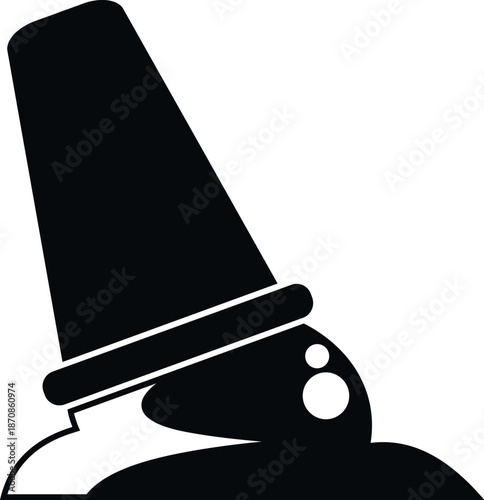 Bucket overturning and spilling liquid onto a surface, creating a puddle