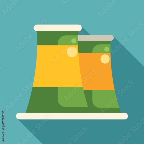 Nuclear power plant cooling towers illustrating clean energy and industrial infrastructure