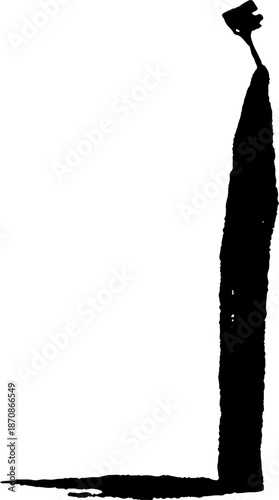 Tall silhouette of dapper male figure in top hat