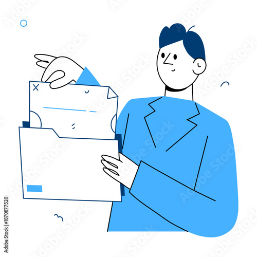 A hand drawn style illustration showing a software update