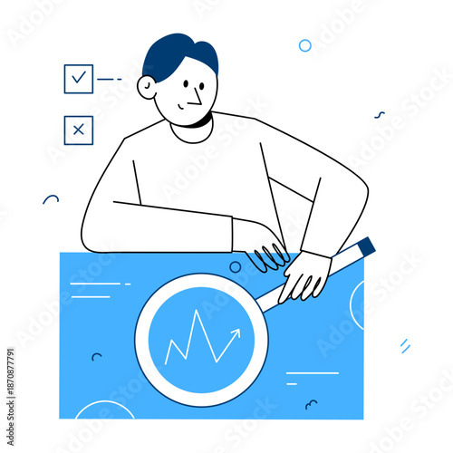 A hand drawn style illustration showing a software update